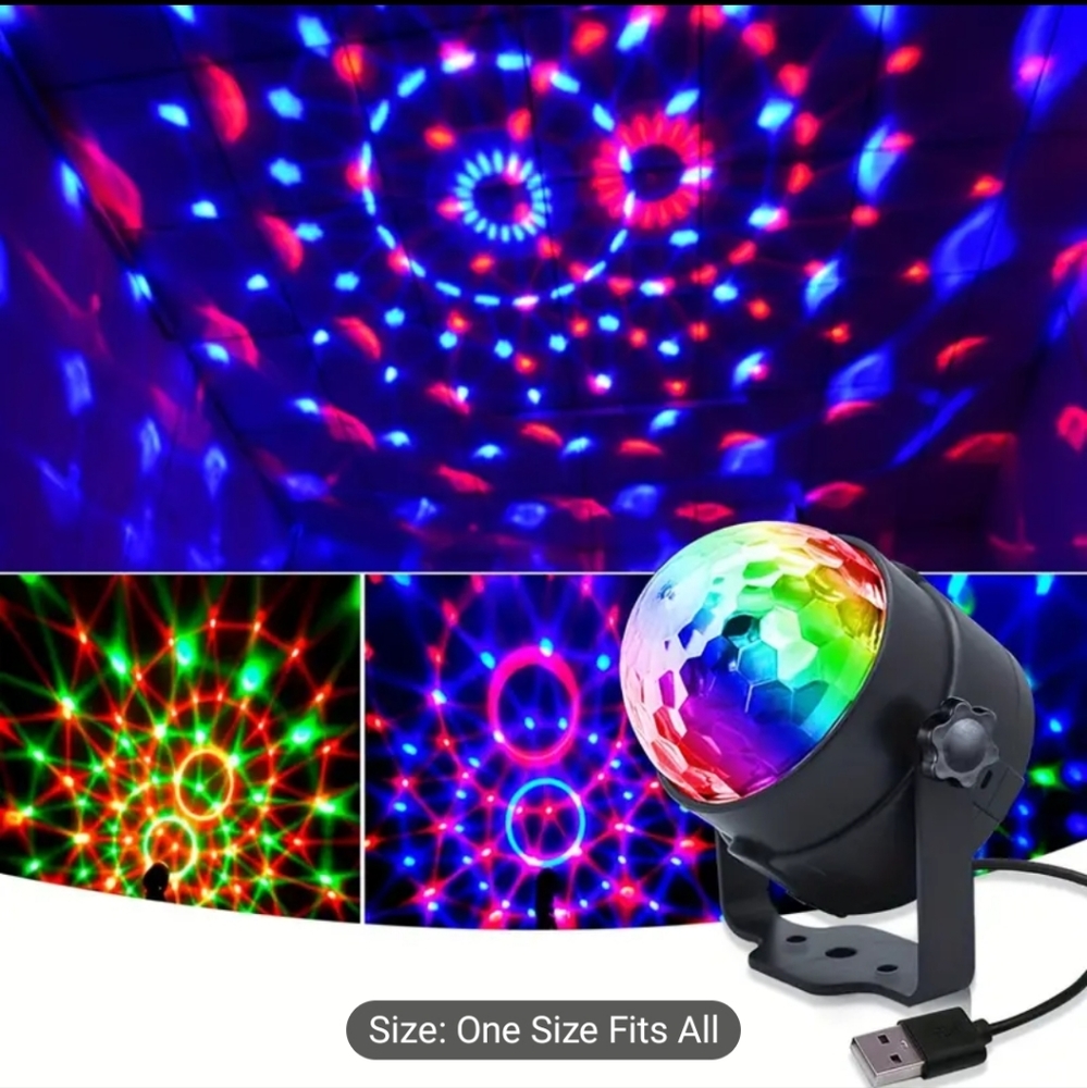Crystal Remote Control Seven Color Rotating Projection light